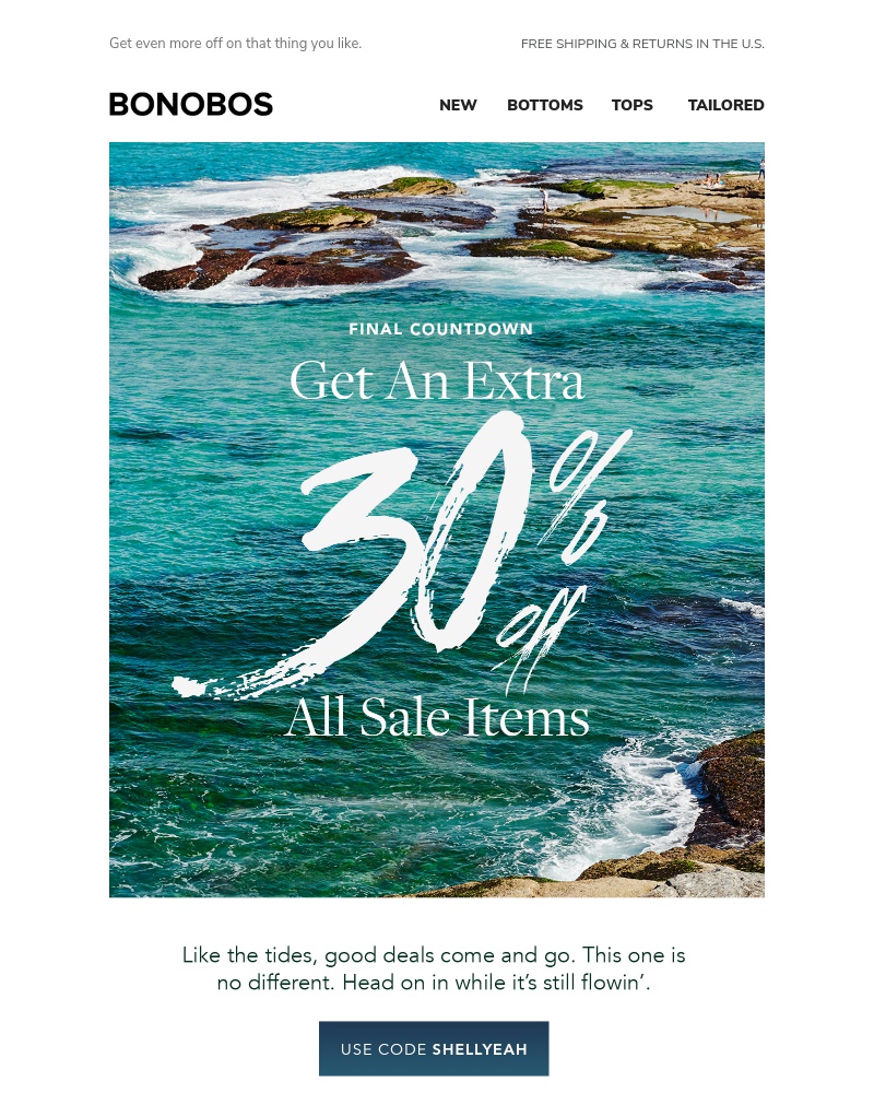 Screenshot of email with subject /media/emails/dont-forget-extra-30-off-sale-items-ends-today-cropped-661052fa.jpg