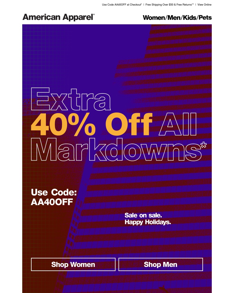 Screenshot of email with subject /media/emails/dont-forget-extra-40-off-all-markdowns-cropped-151f4815.jpg
