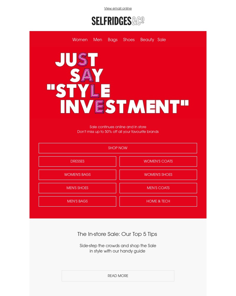 Screenshot of email with subject /media/emails/dont-forget-up-to-50-off-in-the-selfridges-sale-cropped-84766303.jpg