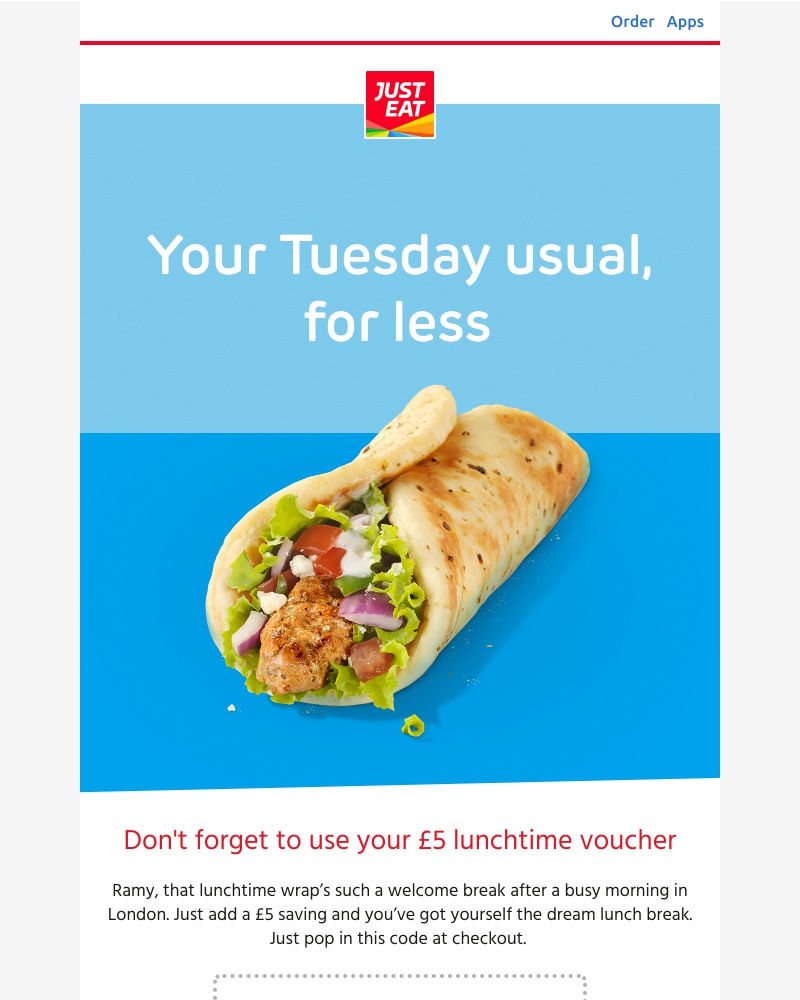 Screenshot of email with subject /media/emails/dont-forget-your-tuesday-treat-5-off-your-lunchtime-usual-cropped-ec6371e5.jpg