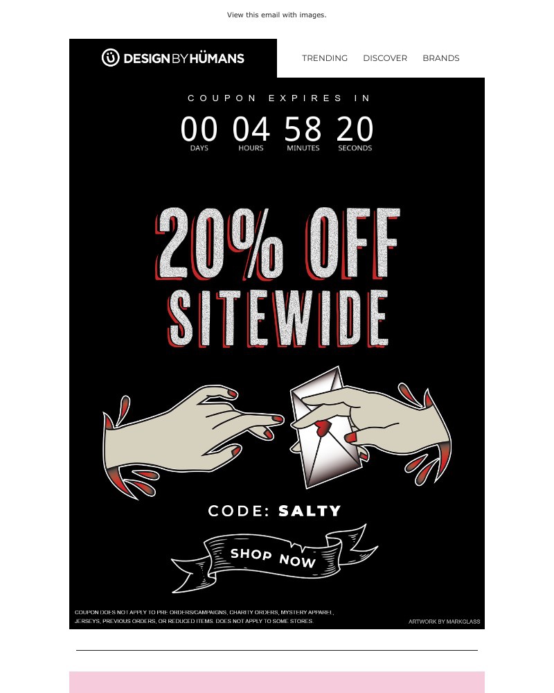 Screenshot of email with subject /media/emails/dont-go-breaking-your-heart-20-off-d9b576-cropped-326f0e43.jpg