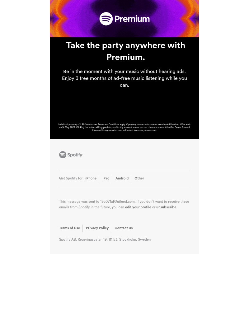Screenshot of email with subject /media/emails/dont-let-0-for-3-months-of-spotify-premium-go-d67899-cropped-aa579c7d.jpg