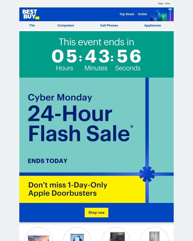 Screenshot of email sent to a Best Buy Newsletter subscriber
