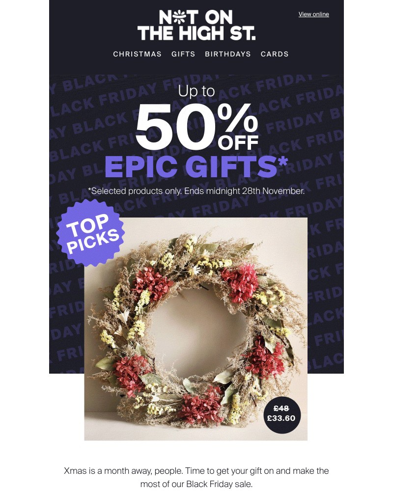 Screenshot of email with subject /media/emails/dont-miss-our-black-friday-christmas-picks-3025c6-cropped-bc6a3c6b.jpg