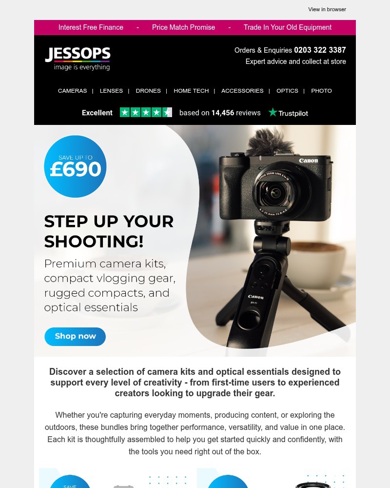 Screenshot of email sent to a Jessops Newsletter subscriber
