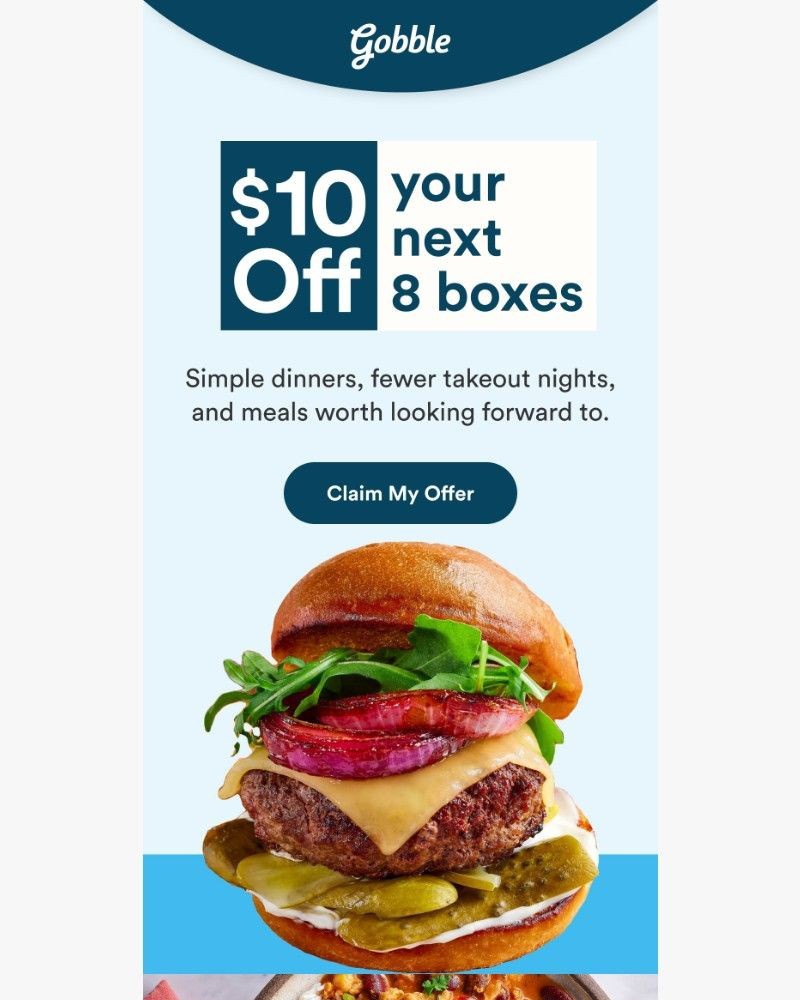 Screenshot of email sent to a Gobble Cart abandoner