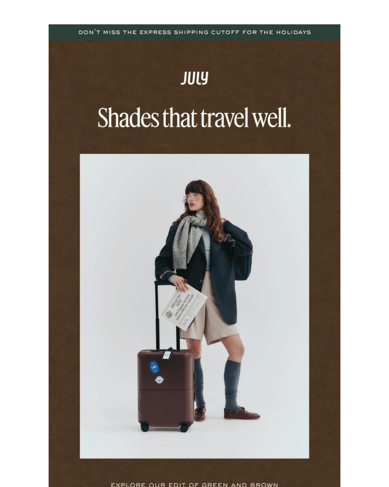 Screenshot of email sent to a July Newsletter subscriber