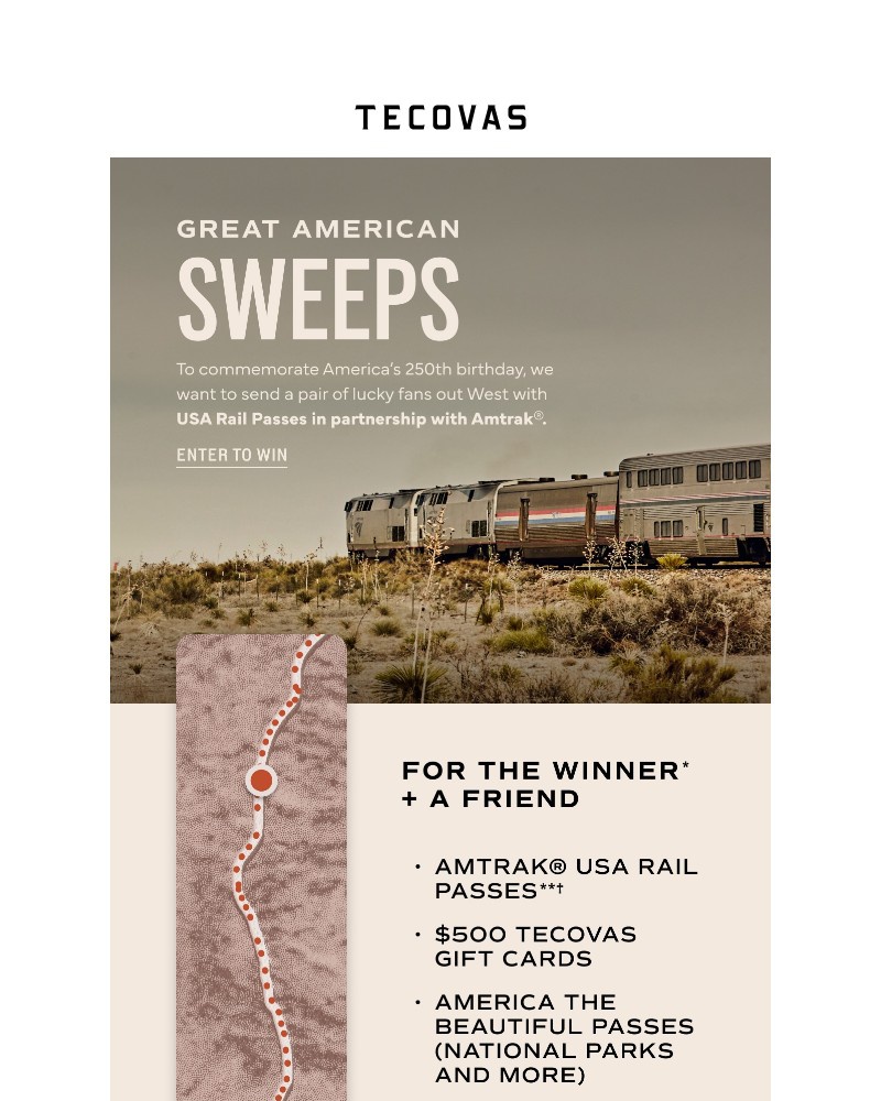 Screenshot of email sent to a Tecovas Newsletter subscriber