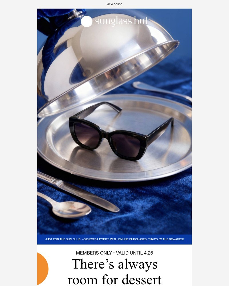 Screenshot of email sent to a Sunglass Hut Newsletter subscriber