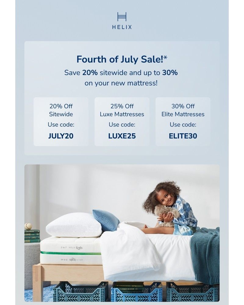 Screenshot of email sent to a Helix Newsletter subscriber