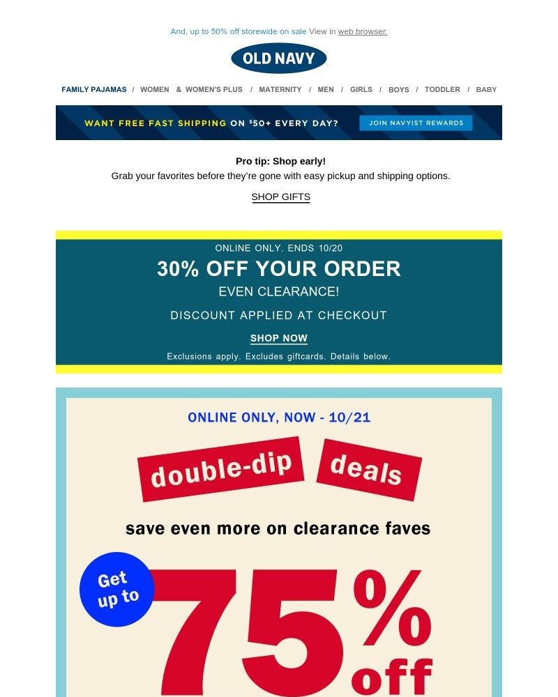 Screenshot of email with subject /media/emails/double-dip-the-deals-a-clearance-treat-is-inside-650e13-cropped-100b9421.jpg
