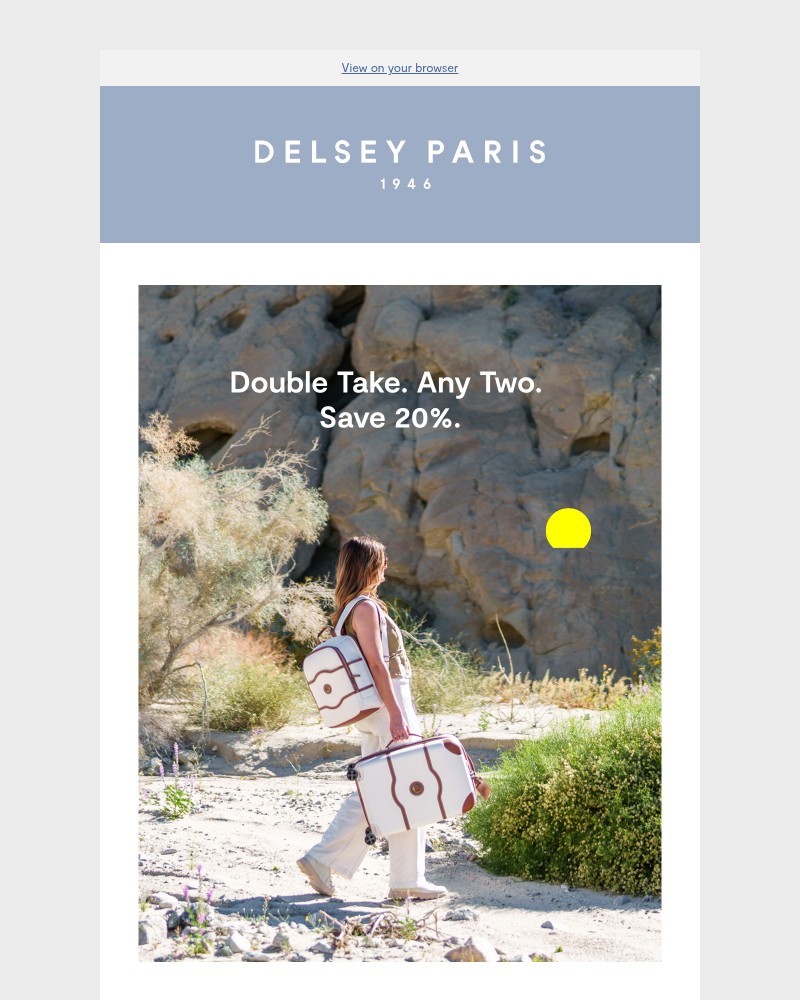 Screenshot of email sent to a Delsey Paris Newsletter subscriber