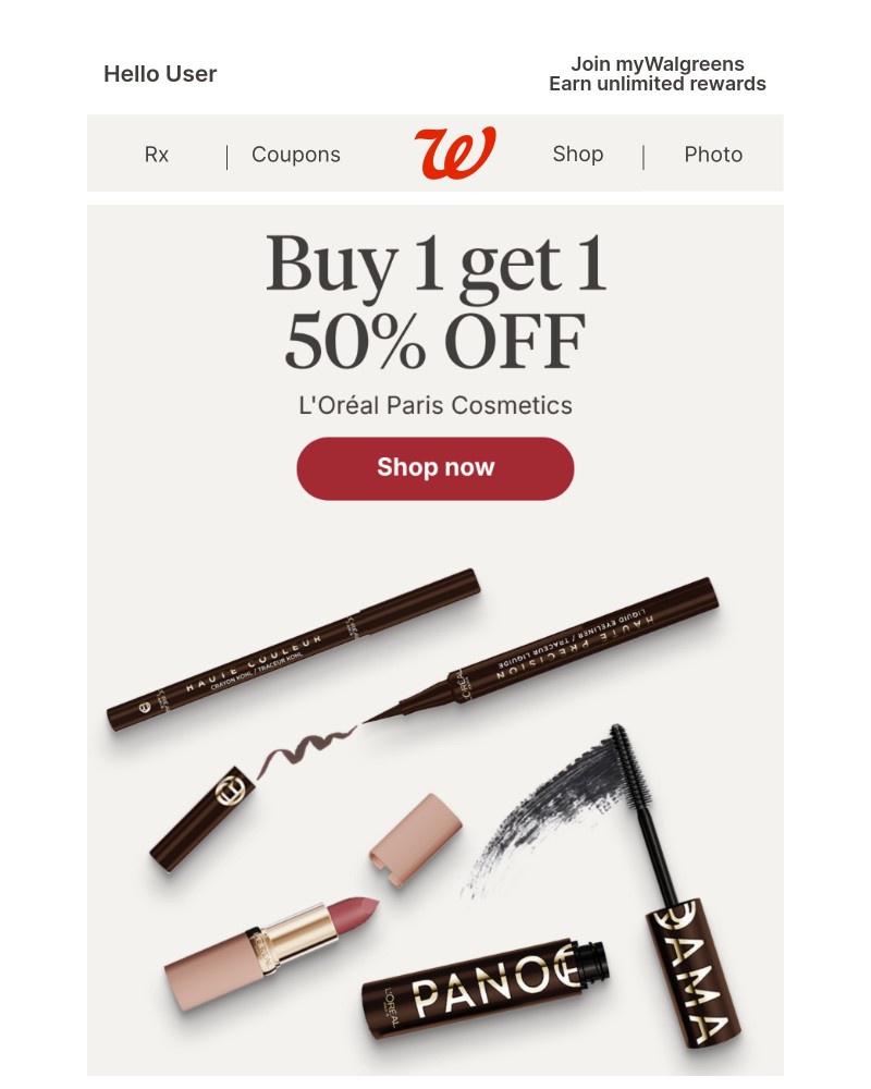 Screenshot of email with subject /media/emails/double-the-glam-buy-1-get-1-50-off-loreal-paris-016e13-cropped-23138107.jpg