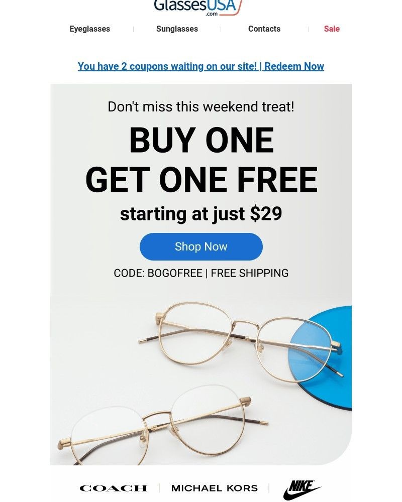 Screenshot of email with subject /media/emails/double-up-on-glasses-you-love-this-weekend-795e1c-cropped-e2279161.jpg