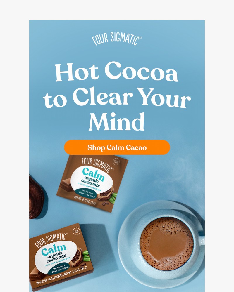 Screenshot of email sent to a Four Sigmatic Newsletter subscriber