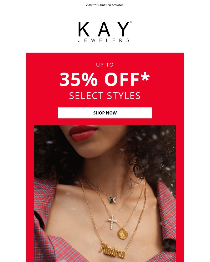 Screenshot of email sent to a Kay Newsletter subscriber