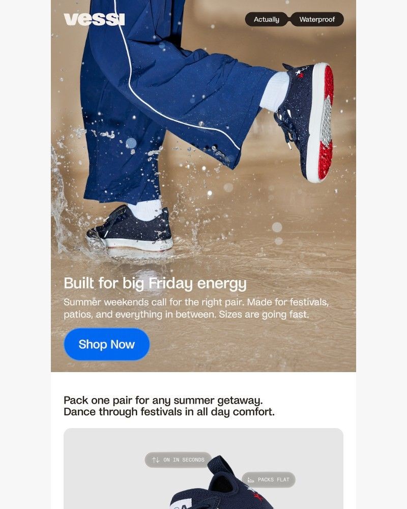 Screenshot of email sent to a Vessi Seller