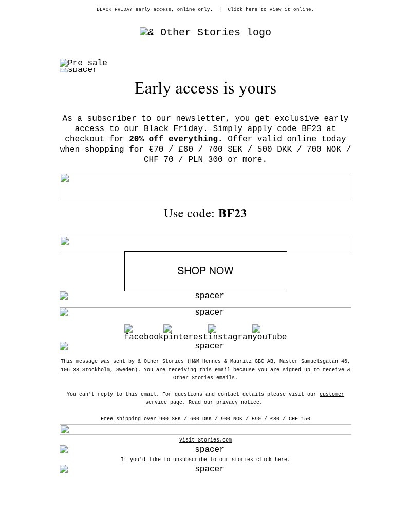 Screenshot of email with subject /media/emails/early-access-20-off-everything-07c7db-cropped-8ce298b5.jpg