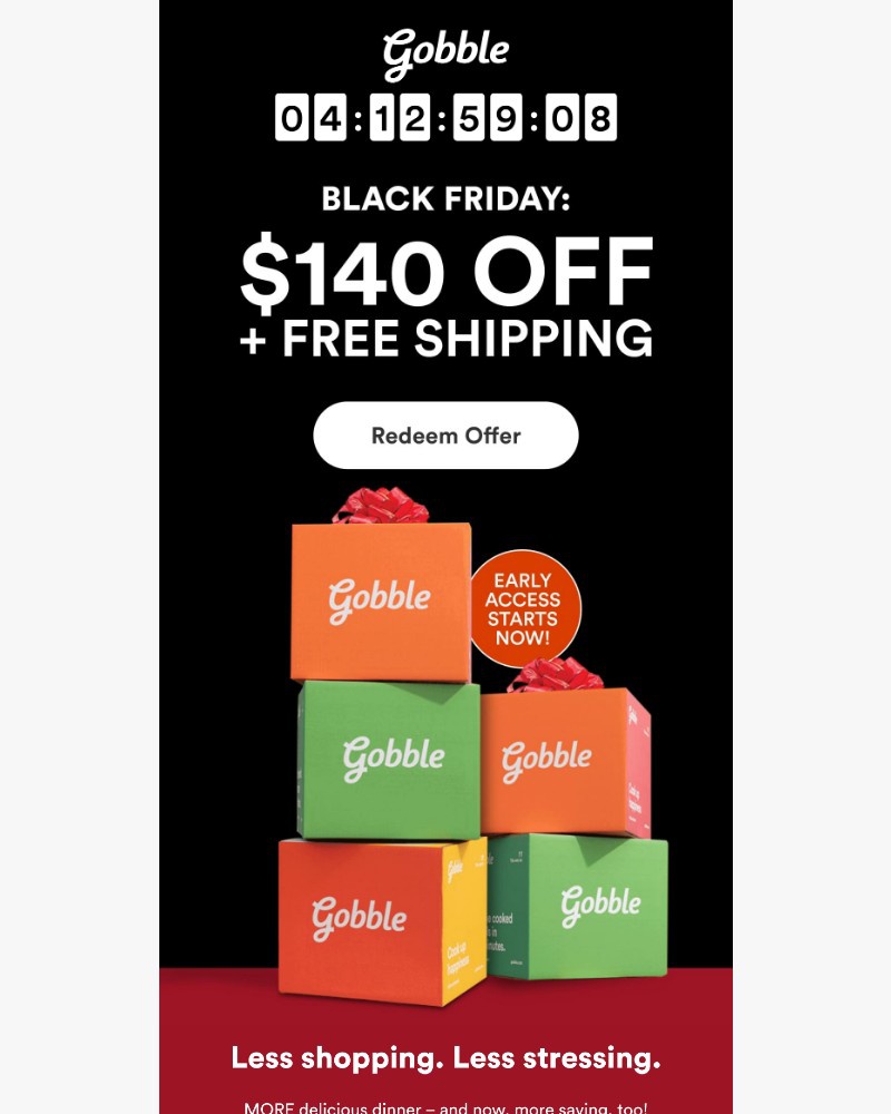 Screenshot of email sent to a Gobble Cart abandoner