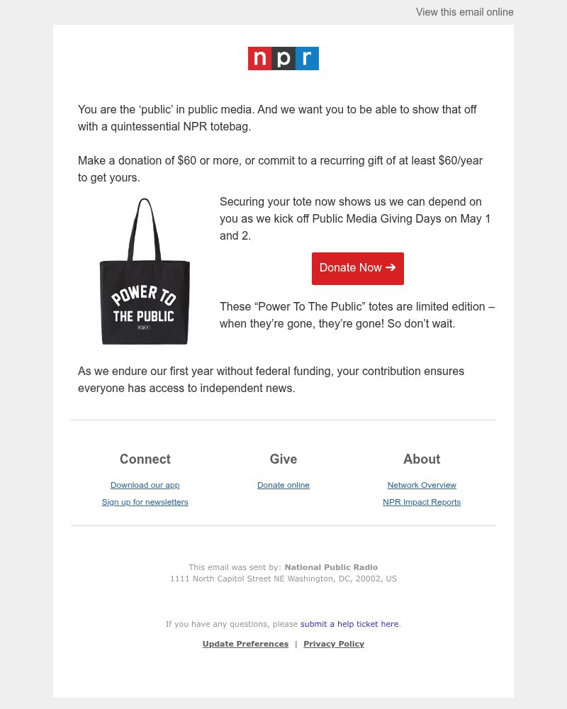Screenshot of email with subject /media/emails/early-access-donate-now-to-get-your-tote-bag-3c73a5-cropped-139535c9.jpg