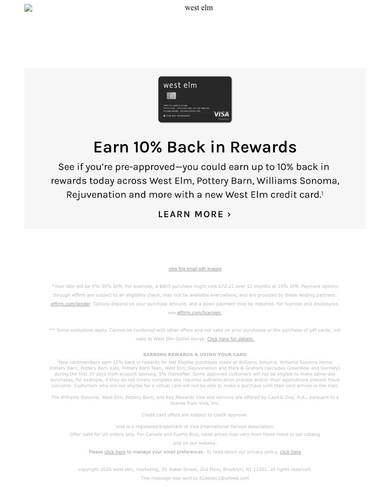 Screenshot of email with subject /media/emails/early-access-pierce-ward-west-elm-3f9ecd-cropped-401ba643.jpg