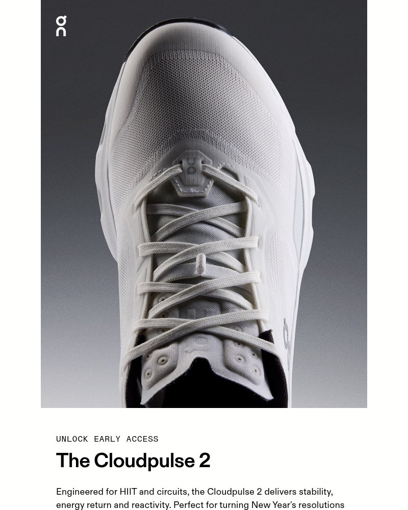 Screenshot of email sent to a On Newsletter subscriber