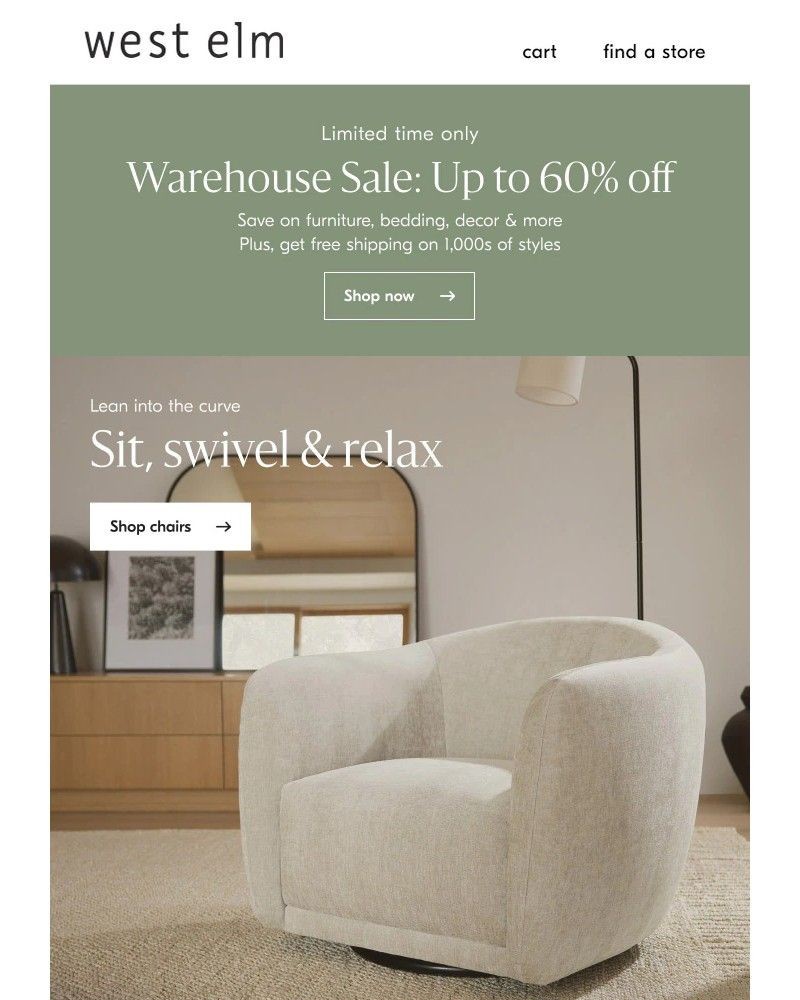 Screenshot of email with subject /media/emails/early-birds-get-the-best-warehouse-sale-finds-98f559-cropped-960ebb09.jpg