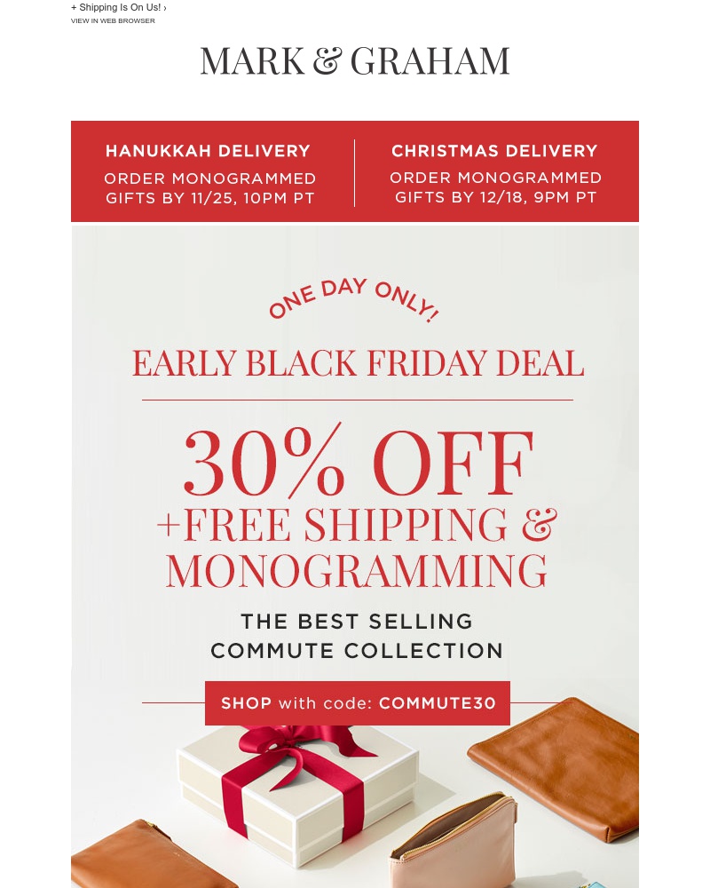 Screenshot of email with subject /media/emails/early-black-friday-deal-30-off-the-commute-collection-free-monogramming-today-onl_QMTLDsD.jpg