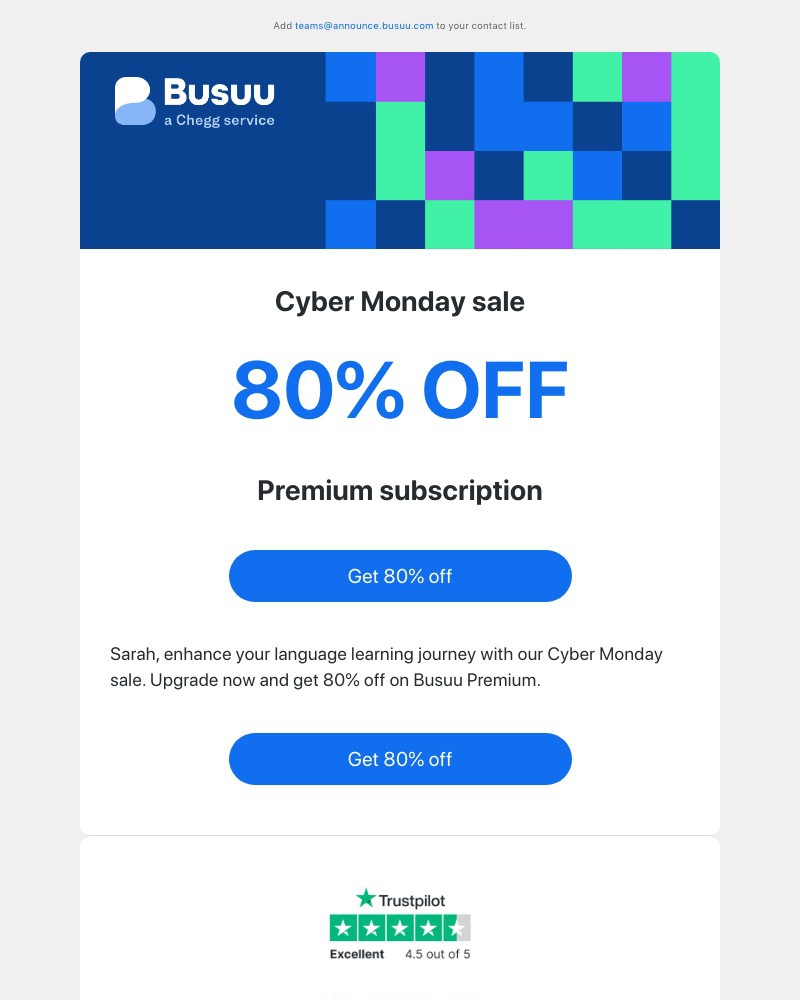 Screenshot of email with subject /media/emails/early-cyber-monday-access-save-80-c9e1f8-cropped-bd8ff079.jpg