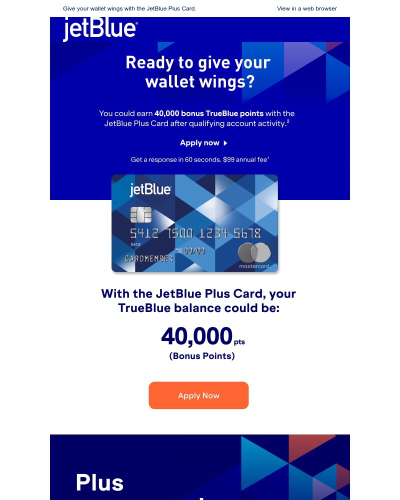 Screenshot of email with subject /media/emails/earn-40000-trueblue-points-when-you-apply-and-are-approved-for-a-jetblue-plus-car_UU7EPjS.jpg