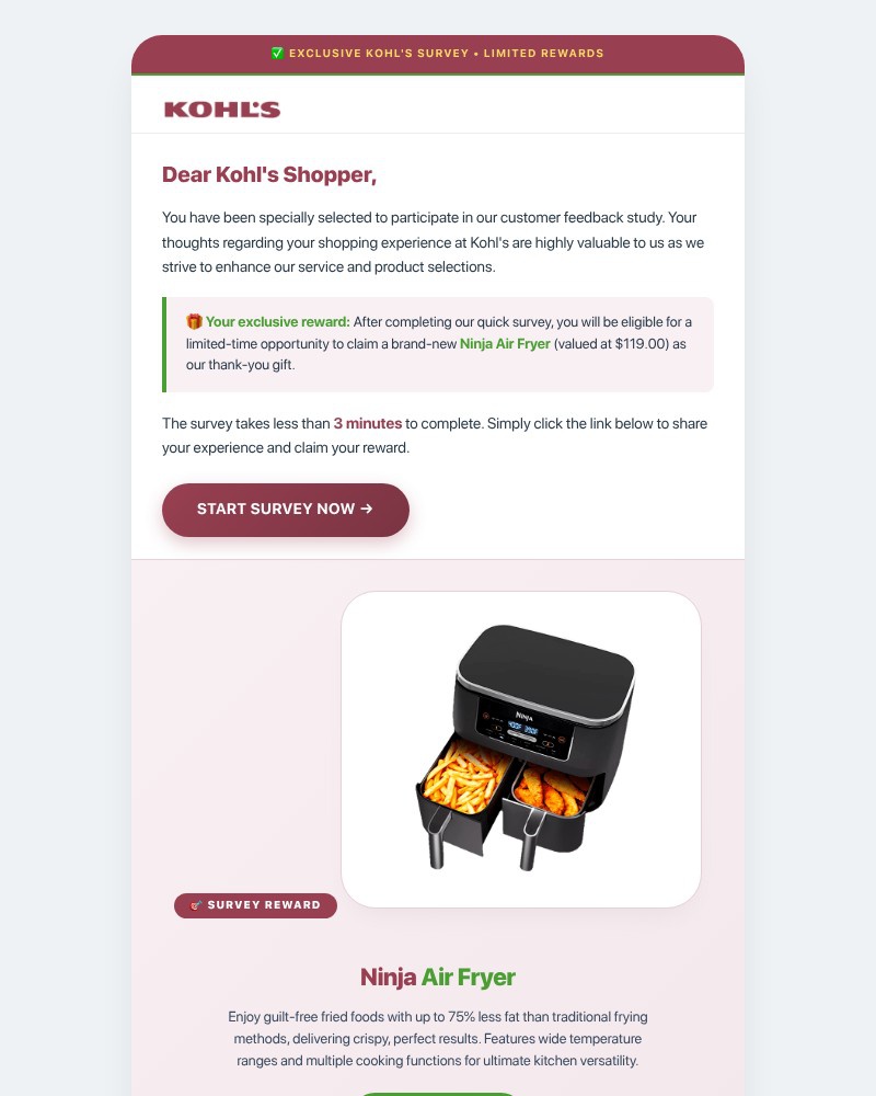 Screenshot of email sent to a Honey Registered user