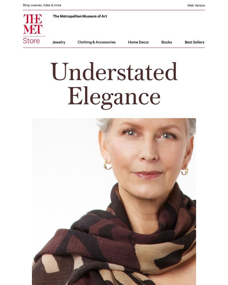 Screenshot of email sent to a The Metropolitan Museum of Art (The Met) Newsletter subscriber