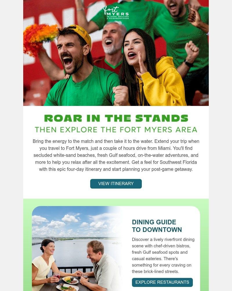 Screenshot of email sent to a Fort Myers Newsletter subscriber