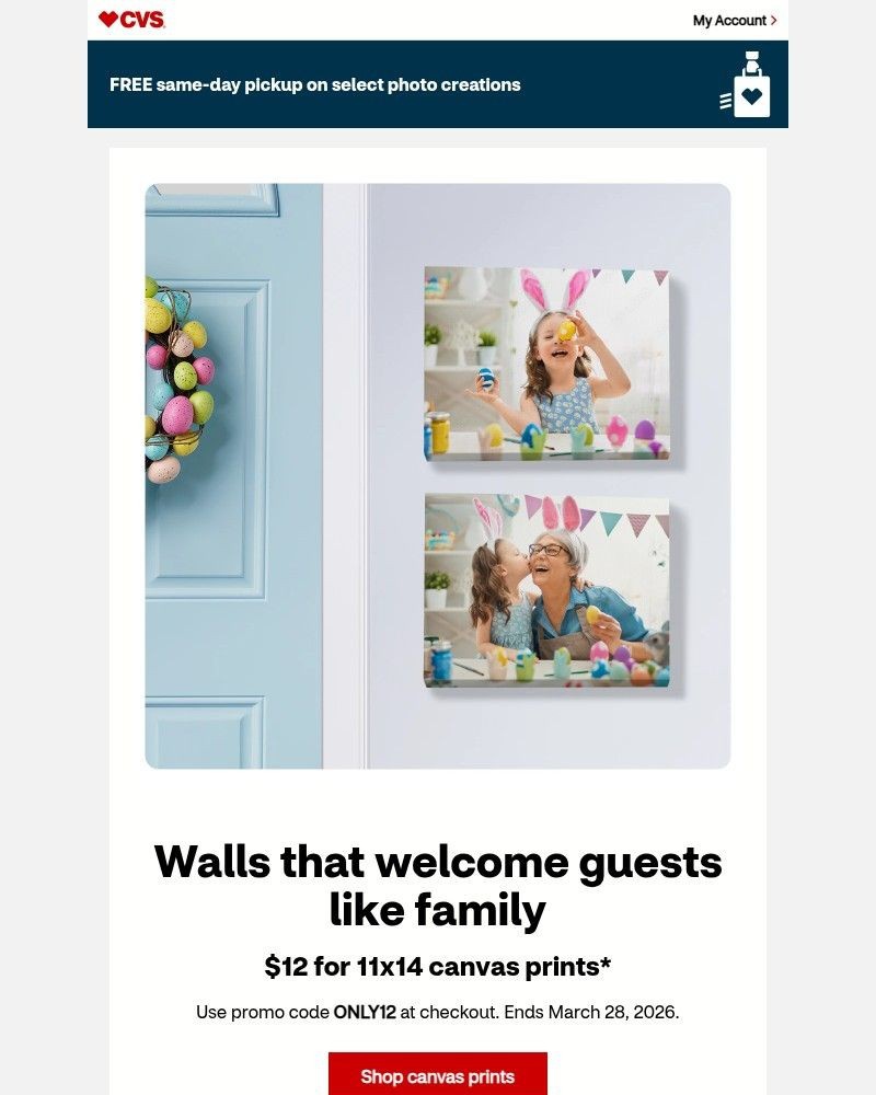 Screenshot of email sent to a CVS Newsletter subscriber