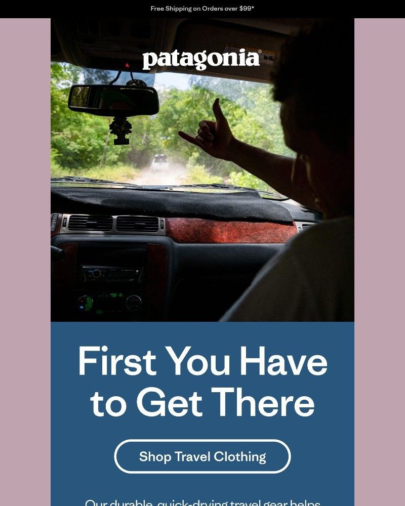 Screenshot of email sent to a Patagonia Newsletter subscriber