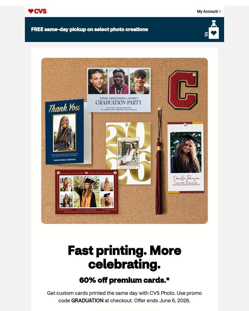 Screenshot of email with subject /media/emails/easy-custom-graduation-parties-with-cvs-photo-60-off-premium-cards-d44d47-cropped_zk8wsxd.jpg