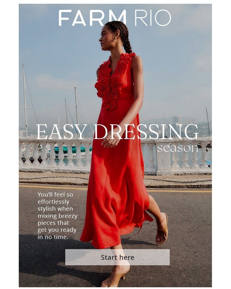 Screenshot of email sent to a Farm Rio Newsletter subscriber