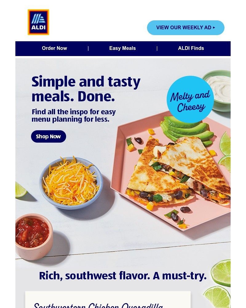 Screenshot of email sent to a Aldi Newsletter subscriber