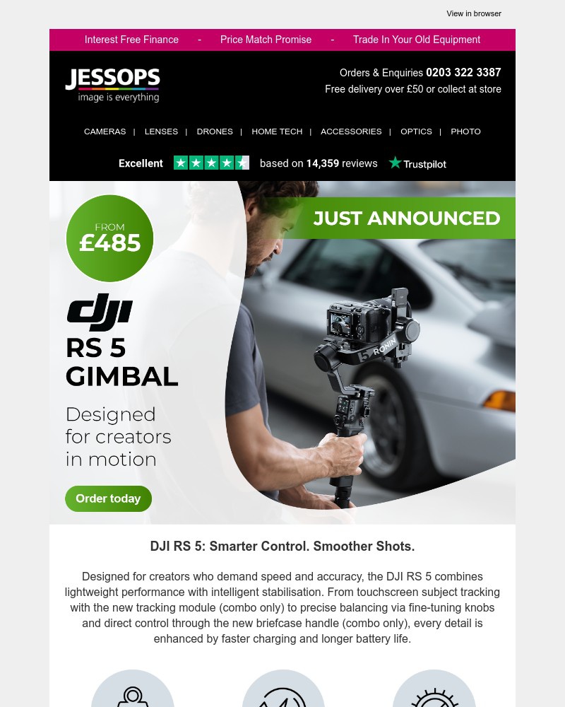 Screenshot of email sent to a Jessops Newsletter subscriber