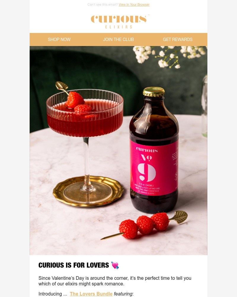 Screenshot of email sent to a Curious Elixirs Newsletter subscriber