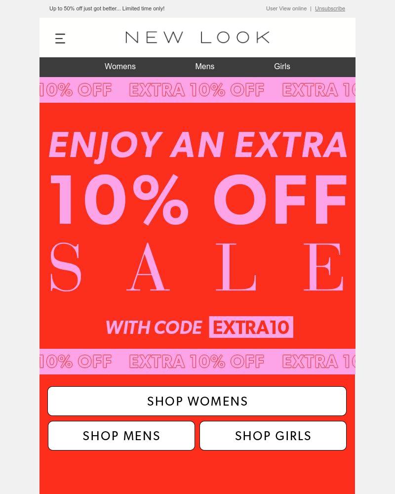 Screenshot of email with subject /media/emails/email-exclusive-extra-10-off-sale-5ba7f9-cropped-bcfd2395.jpg