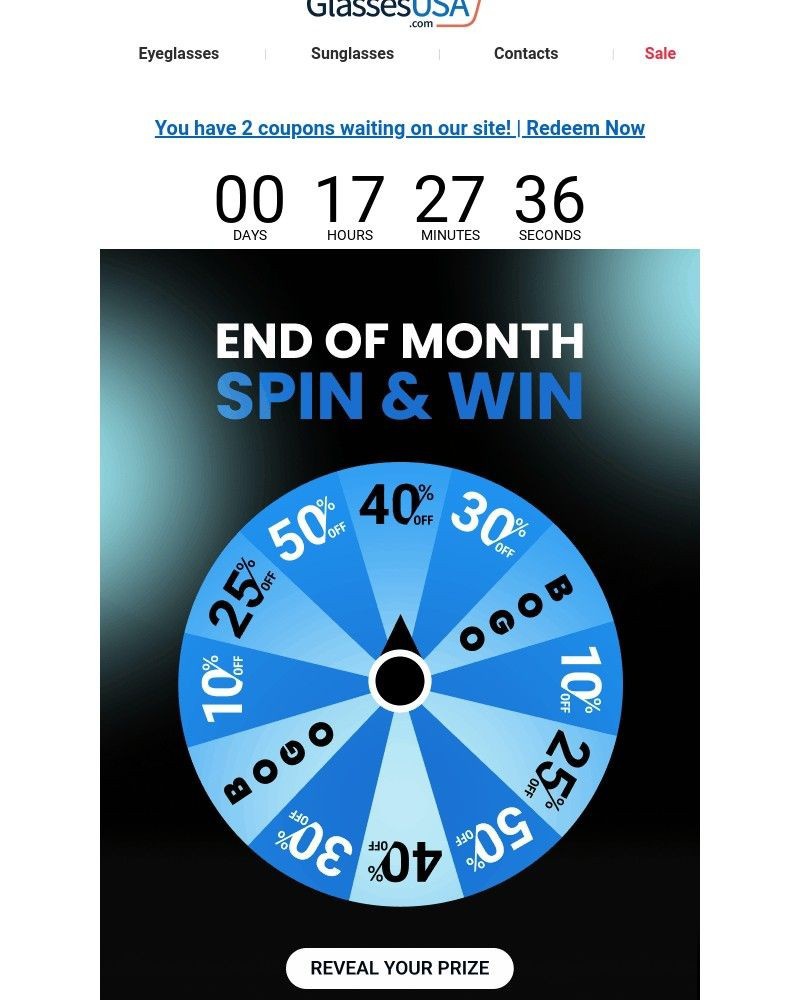 Screenshot of email with subject /media/emails/end-of-month-spin-win-today-only-ea6391-cropped-88e98d9e.jpg