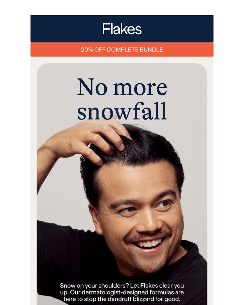 Screenshot of email sent to a Flakes Newsletter subscriber