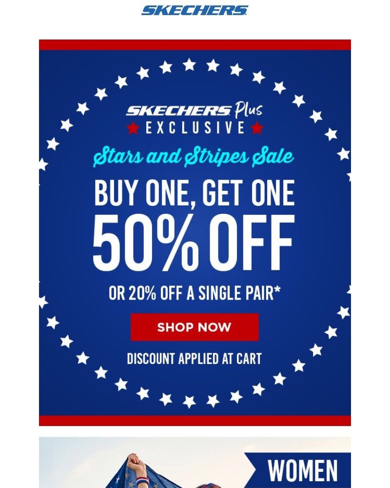Screenshot of email sent to a Skechers Newsletter subscriber