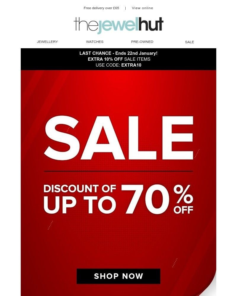 Screenshot of email with subject /media/emails/ending-soon-extra-10-off-sale-items-using-code-extra10-01ba7e-cropped-1209c675.jpg