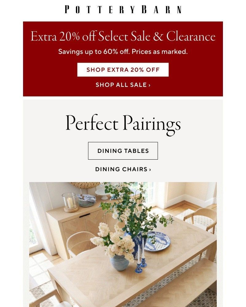 Screenshot of email with subject /media/emails/ending-soon-extra-20-off-select-sale-find-your-perfect-dining-room-pairing-3d9d5b_LCEcP2x.jpg