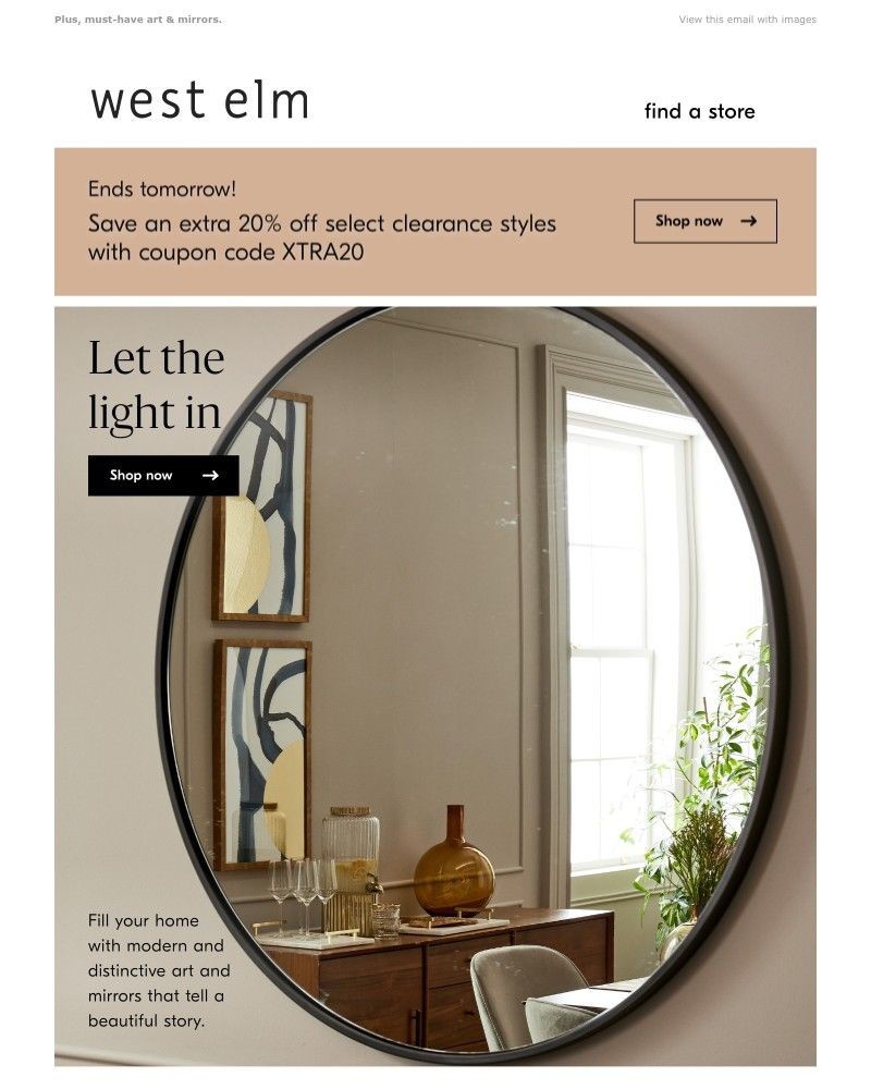 Screenshot of email with subject /media/emails/ending-tomorrow-extra-20-off-select-sale-abe5b1-cropped-a7f5022b.jpg