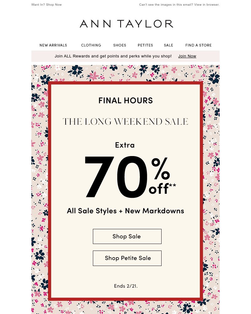 Screenshot of email with subject /media/emails/ending-tonight-extra-70-off-sale-new-markdowns-3d452a-cropped-db2e5404.jpg