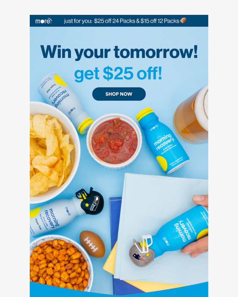 Screenshot of email sent to a Morning Recovery Newsletter subscriber