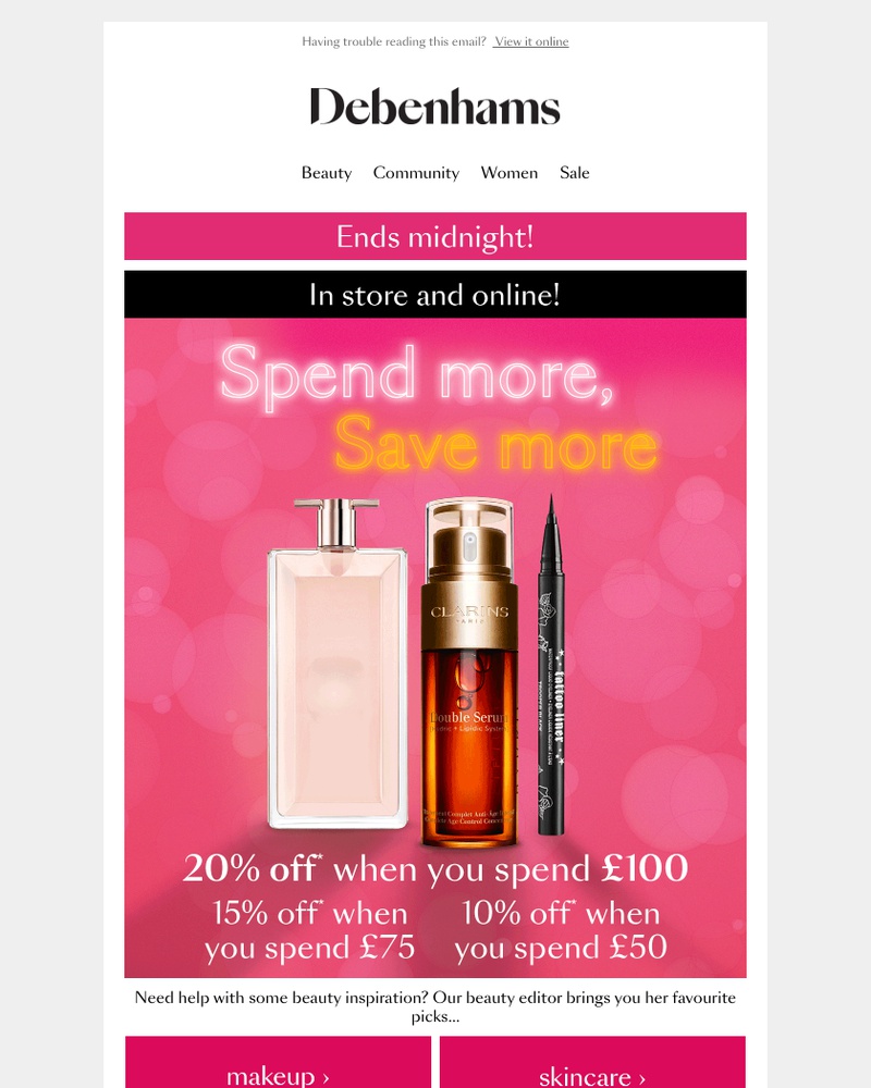 Screenshot of email with subject /media/emails/ends-midnight-20-off-your-beauty-basket-953a3f-cropped-2369cf95.jpg